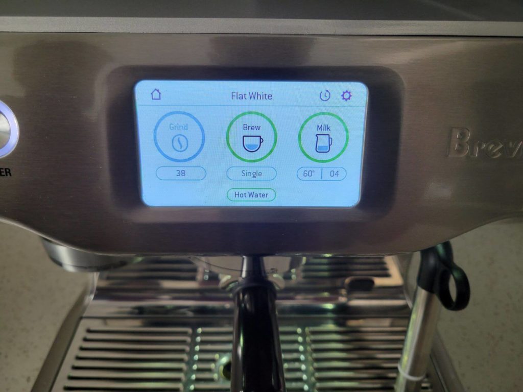 Breville Oracle Touch Drink Interface