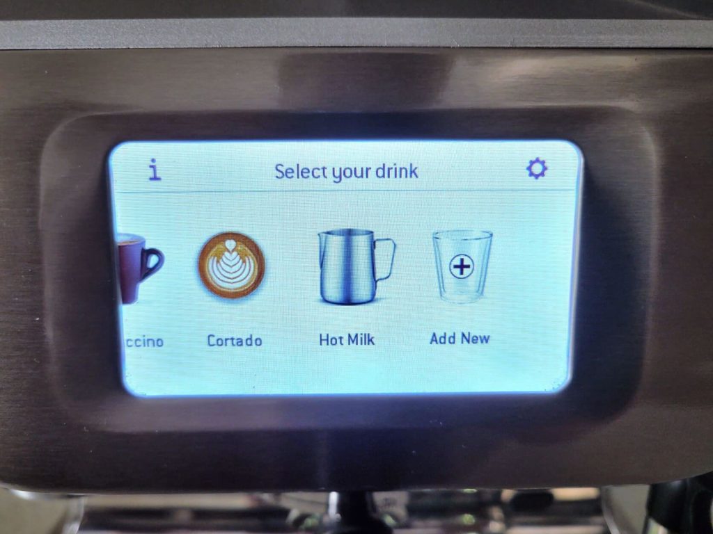 Oracle Touch Drink Menu